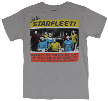 Star Trek Mens T-Shirt - Join Starfleet Simple Colored Old School Cat Image