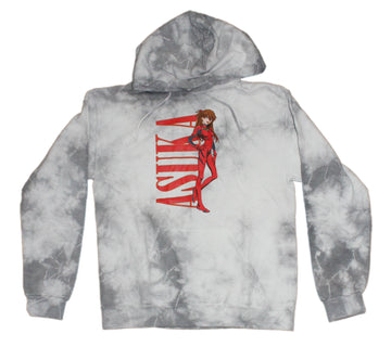 Gray & White Marbled Neon Genesis Evangelion Hoodie Ft. Asuka Langley