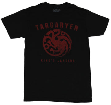 Game of Thrones Mens  T-Shirt - Targaryen Crest King's Landing Crest