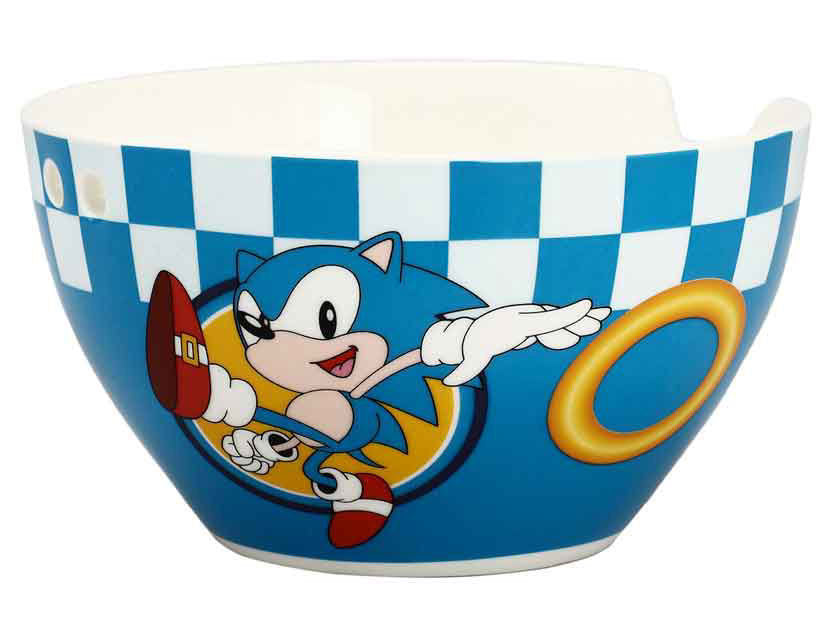 Sonic The Hedgehog Checkered Ceramic 20 oz. Ramen Bowl with Chopsticks