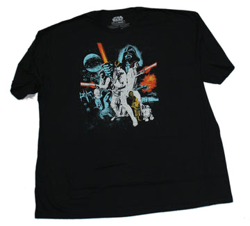 Star Wars Mens T-Shirt - Distressed NEw Hope Movie Poster