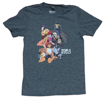 Cowboy Bebop Mens  T-Shirt - Crisp Spike & more Group Next To Kanji Logo