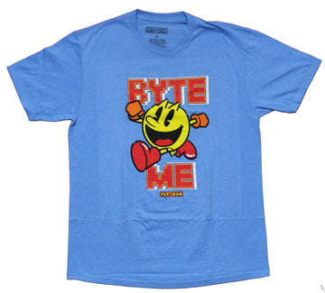 Pac-Man  Mens T-Shirt - Byte Me Classic Cartoon Pac Man Image