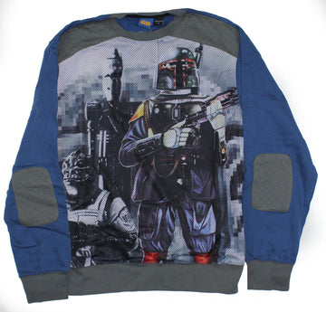 Star Wars Mens Crewneck Sweatshirt - Full Bounty Boba Fett & IG 88 Image