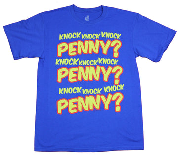 The Big Bang Theory Mens T-Shirt  - Knock Knock Penny Word Image