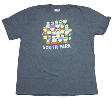 South Park Mens T-Shirt  - Giant Character Cast Image
