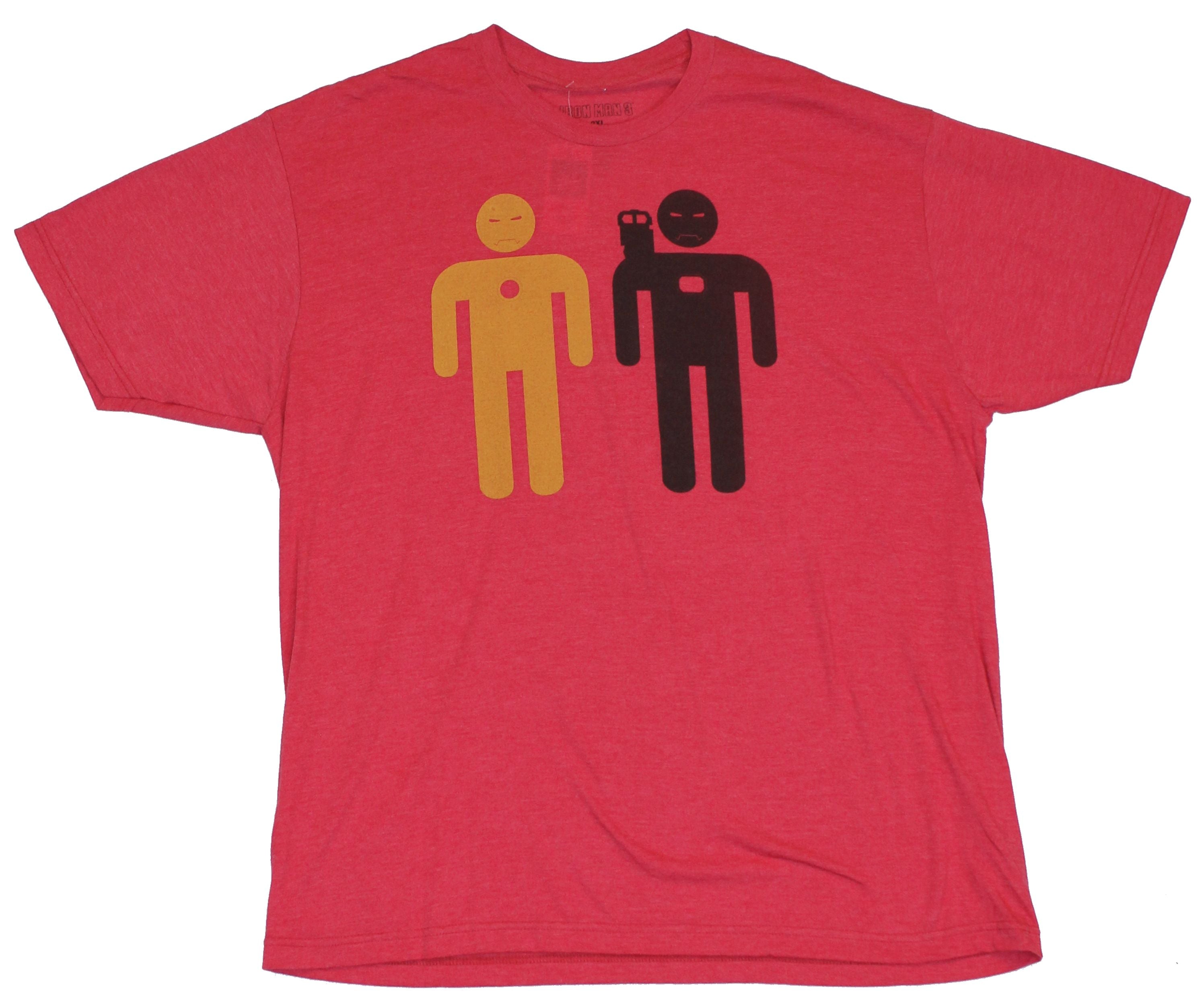 Iron Man (Marvel Comics) Mens T-Shirt - Iron Man Team Simple Logo Image