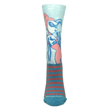 DC Comics Striped Harley Quinn Women's Crew Socks