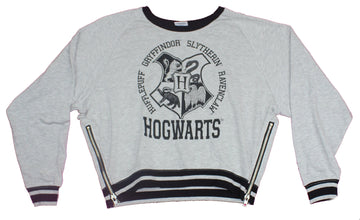 Harry Potter Girls Juniors Crewneck Sweatshirt - Hogwarts House Animals Crest