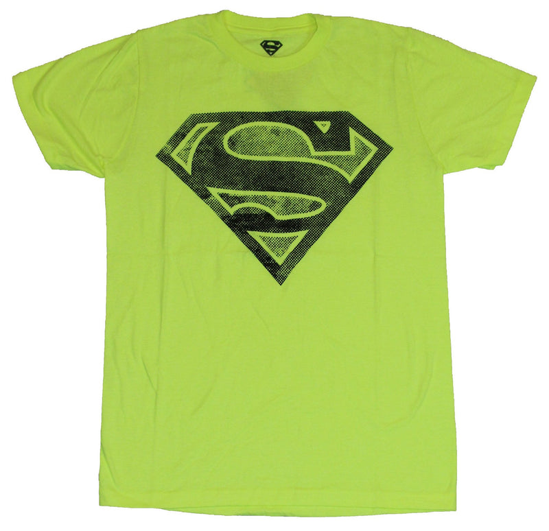 Superman (DC Comics)  Mens T-Shirt - Dotted Gray Classic Logo Image - Inmyparentsbasement.com