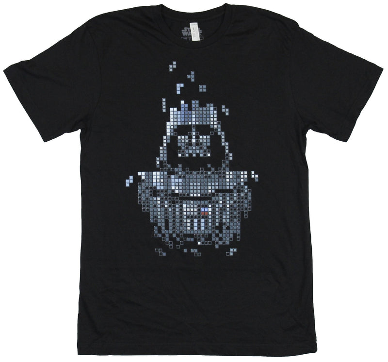 Star Wars Mens T-Shirt - Darth Vader Being Created By Pixel Game Pieces - Inmyparentsbasement.com