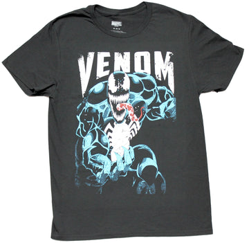 Venom Mens T-Shirt -Marvel Muscled Body W/ Dripping Tongue Venom