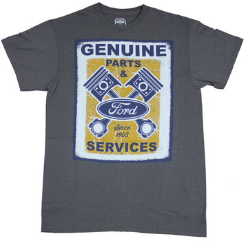 Ford Mens T-Shirt  - Parts & Services Pistons Logos Since 1903