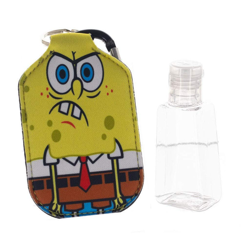 SpongeBob SquarePants Keychain W/ 1 oz. Reusable Plastic Bottle Insert - Inmyparentsbasement.com
