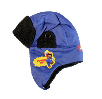 Boys/Youth Blue Super Mario Brothers Fleece Lined Power Up Trapper Hat Cap