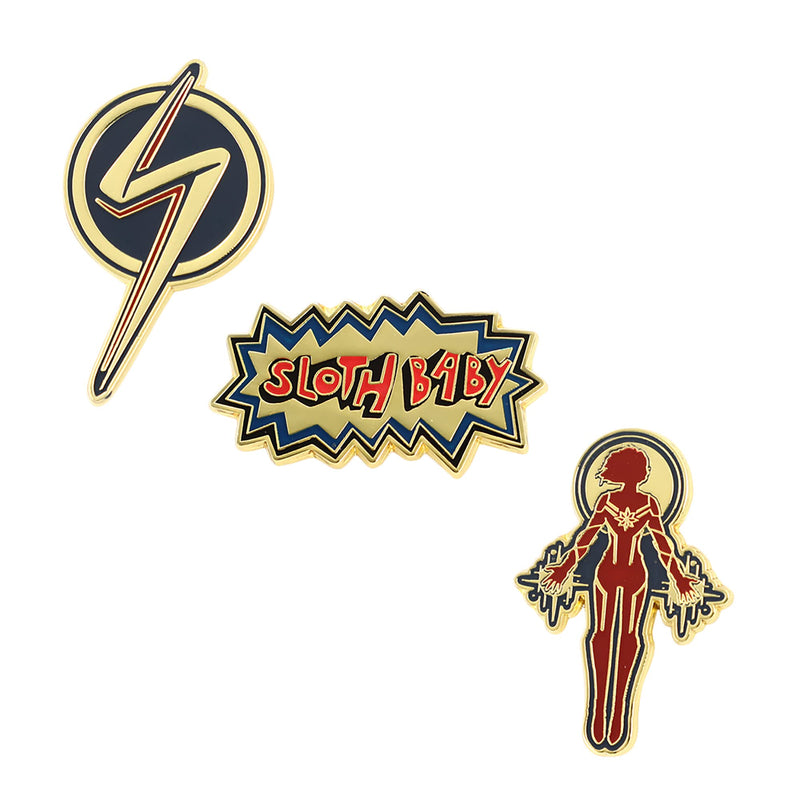 Ms. Marvel 3 Pack Lapel Pin Set