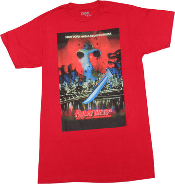 Friday the 13th Mens T-Shirt - VII Jason Takes Manhattan Poster
