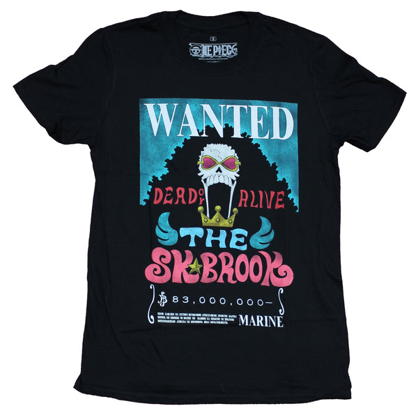 One Piece Mens  T-Shirt - Wanted Dead Or Alive The Ska Brook Poster