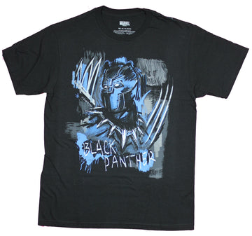Black Panther Mens  T-Shirt - Chalky Sketch Image