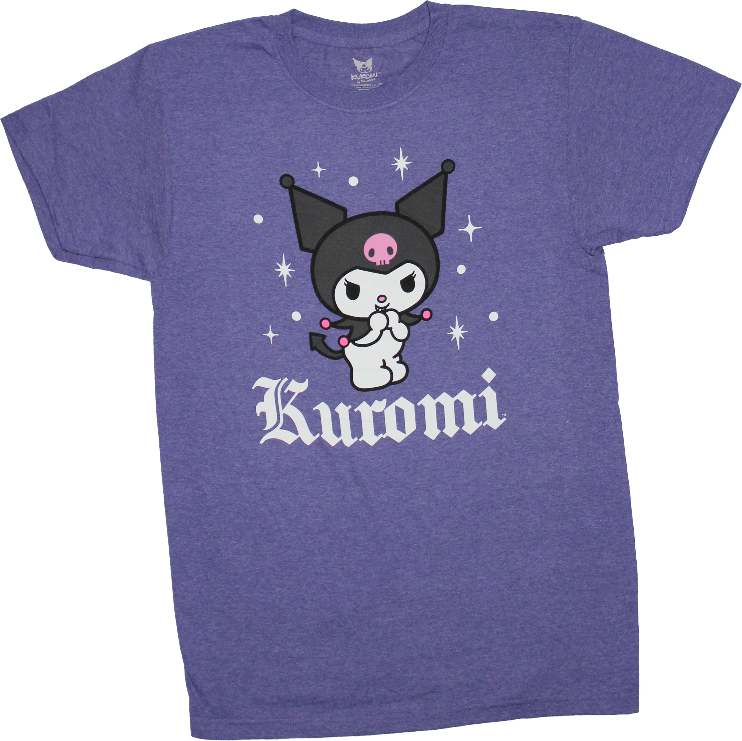 Kuromi Mens T-Shirt - Grinning Amongst Stars Over Name