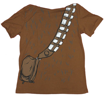 Star Wars  Mens Hoodie T-Shirt- Chewbacca Costume Front Image