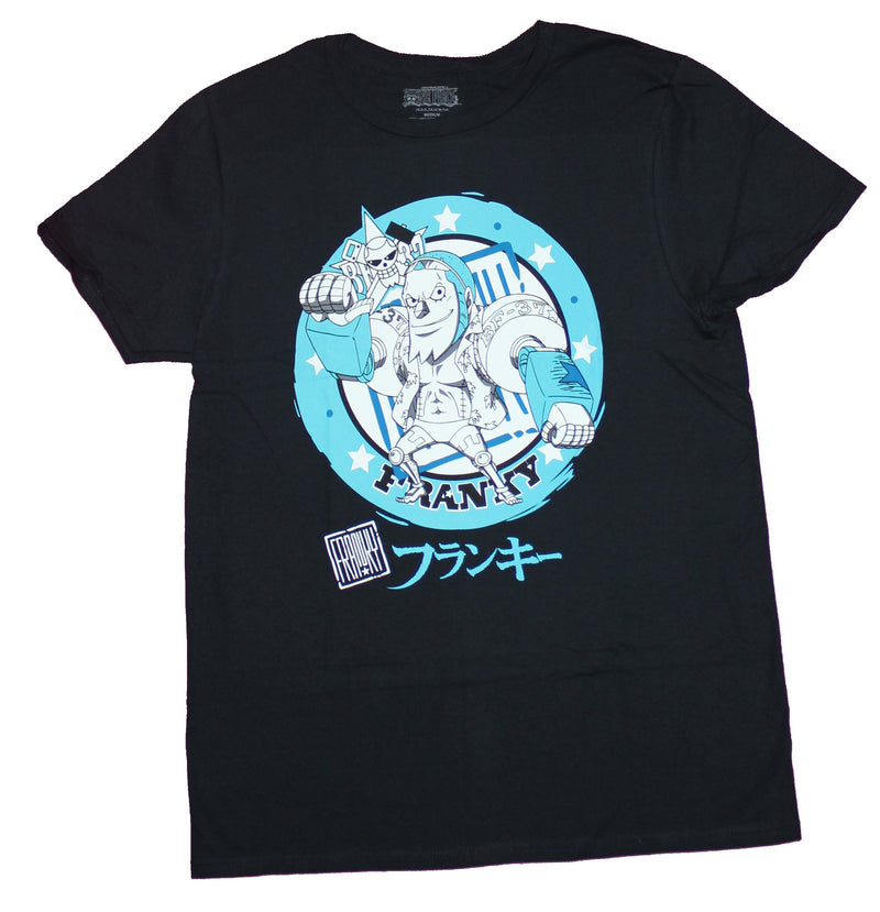One Piece Mens T-Shirt - Franky Stylized Circle Kanji Image
