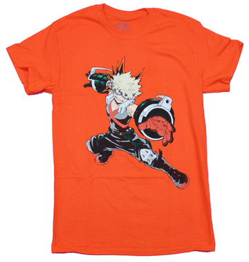 My Hero Academia Mens T-Shirt  - Bakugo  Posed Ready to Fight Image