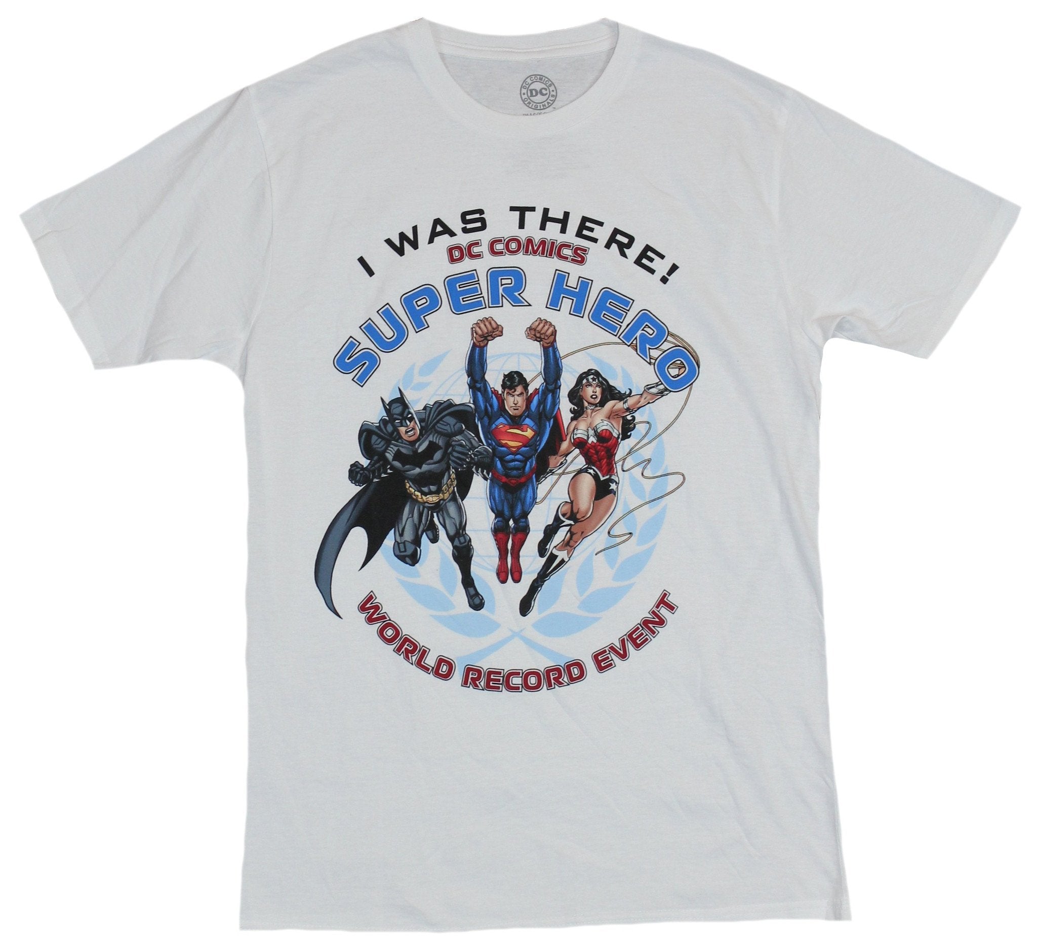 DC Comics Mens T-Shirt - I was at the Super Hero World Record Event Image