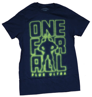 My Hero Academia Mens T-Shirt - One For All Glowing All Might Outline
