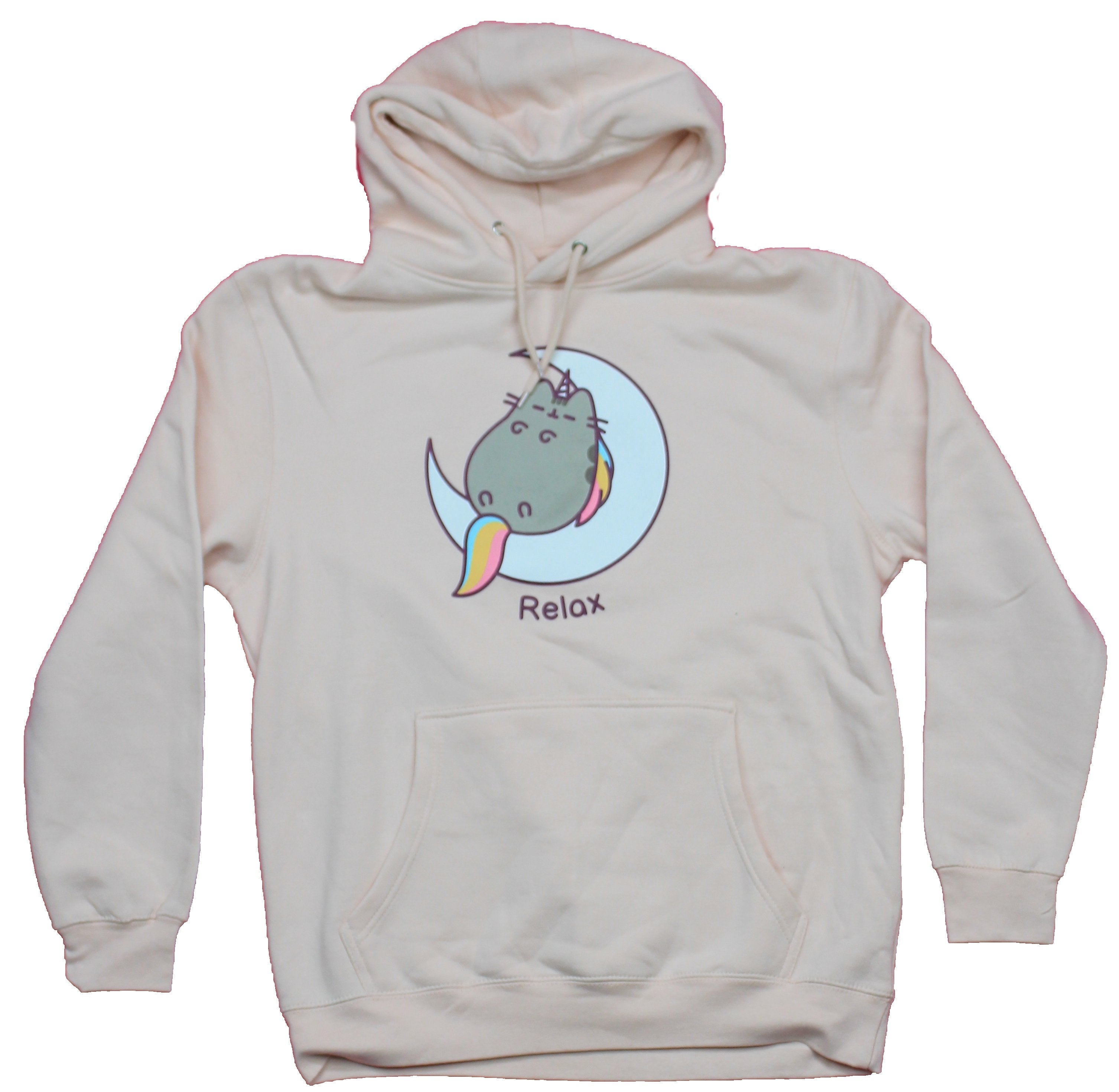 Pusheen Mens Pullover Hoodie - You Need To Relax Moon Cat