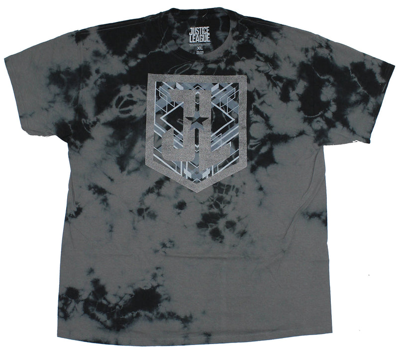 Justice League Mens T-Shirt - Metalic Style JL Logo