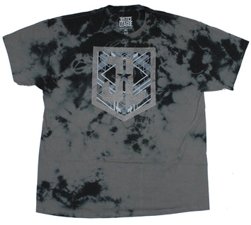 Justice League Mens T-Shirt - Metalic Style JL Logo