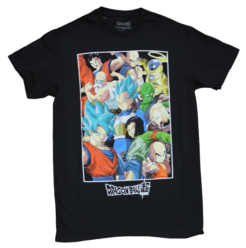 Dragon Ball Z Mens T-Shirt - Boxed Giant Character Group Image - Inmyparentsbasement.com