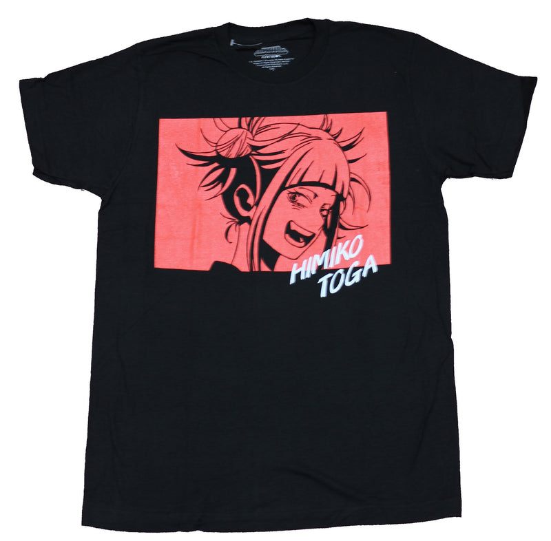My Hero Academia Mens T-Shirt -  Himiko Toga Red Print face Image - Inmyparentsbasement.com