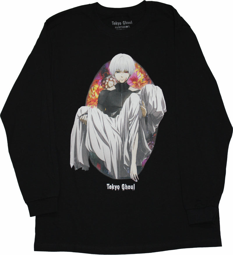 Tokyo Ghoul Mens Long Sleeve T-Shirt - Ken Kaneki Carrying Body Image - Inmyparentsbasement.com