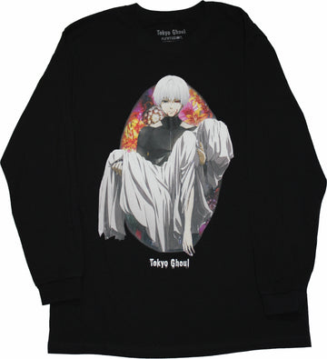 Tokyo Ghoul Mens Long Sleeve T-Shirt - Ken Kaneki Carrying Body Image