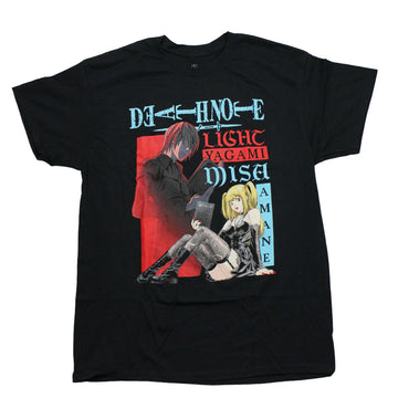 Death Note Mens T-Shirt - Light Yagami and Misa Amane Holding Books