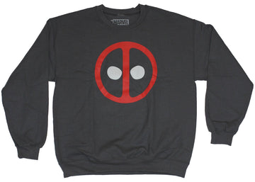 Deadpool (Marvel Comics) Mens Crewneck Sweatshirt - Simple Deadpool Logo