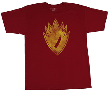 Guardians of the Galaxy Mens T-Shirt - Distressed Flame Team Logo Image
