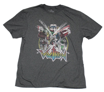 Voltron Mens T-Shirt - Battle Ready Lions Under Assembled