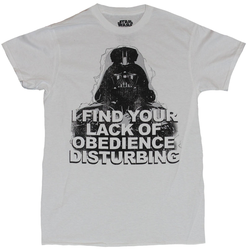 Star Wars Mens T-Shirt - Darth Vader Lack of Obedience Disturbing Image - Inmyparentsbasement.com