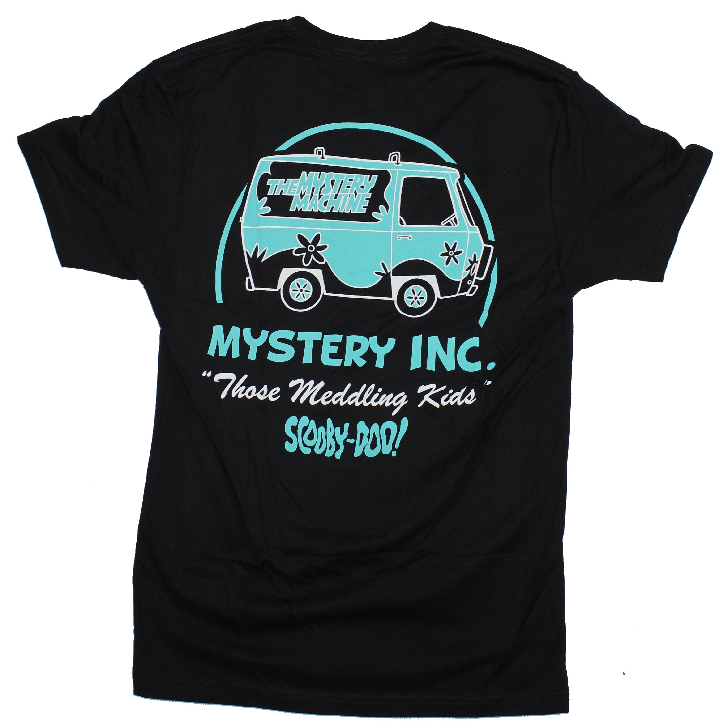 Scooby Doo Mens T-Shirt - Mystery Inc Those Meddling Kids Back Machine Logo