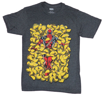 Deadpool Mens T-Shirt- Bed of Tacos American Beauty