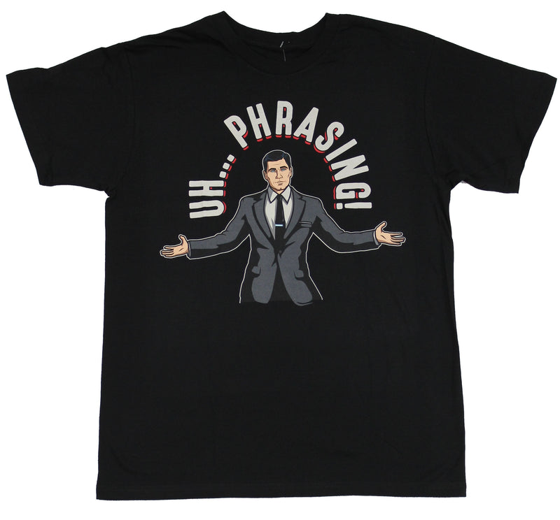 Archer Mens T-Shirt - Uh Phrasing Archer Under Words Image