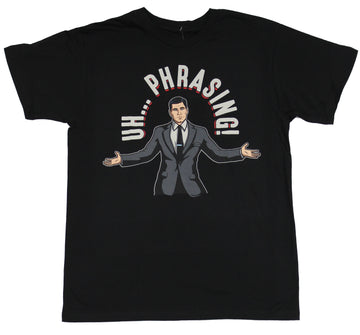Archer Mens T-Shirt - Uh Phrasing Archer Under Words Image