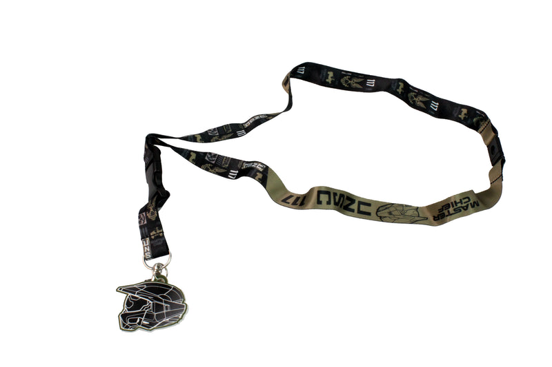 Halo UNSC 117 Master Chief Black & Gold Lanyard Keychain w/ 2" Rubber Charm - Inmyparentsbasement.com