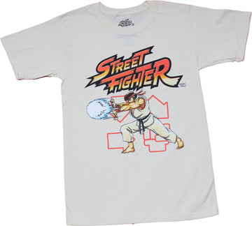 Street Fighter Mens T-Shirt - Power Move Hadoken Throw