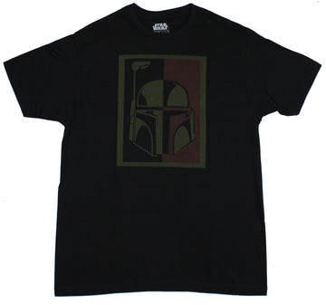Star Wars Mens T-Shirt - Stylized Boba Fett Boxed Image