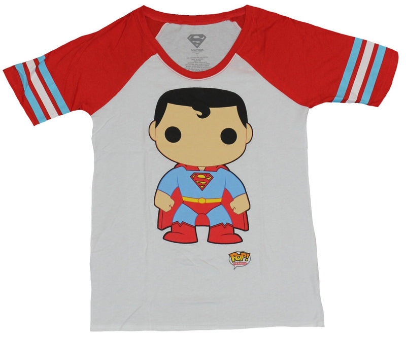 Superman (DC Comics) Girls Juniors T-Shirt- Superman Funko Pop Standing Image