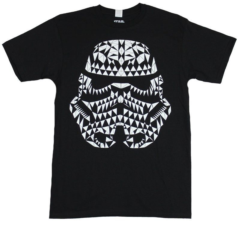 Star Wars Mens T-Shirt - Stormtrooper Formed By A Bunch of Triangles Design - Inmyparentsbasement.com